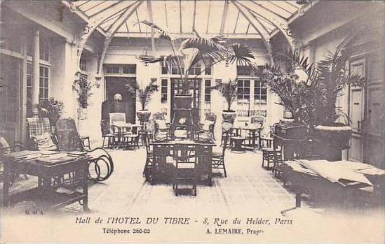 France Paris Hall de l'Hotel Du Tibre 1912