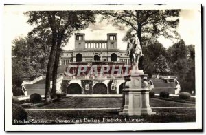 Postcard Old Potsdam Sanssouel Orangerie mit Denkmal Friedrichs of Grossen