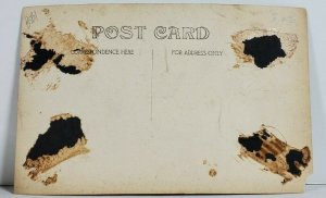 FARMING Agricultural Farmers LARGE THRESHING MACHINE 1900s Postcard P11