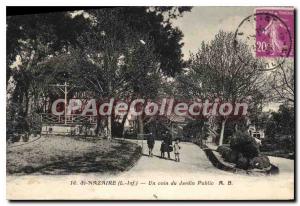 Postcard Old St Nazaire The Inf A corner of the Public Garden