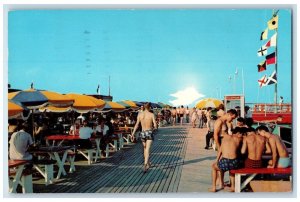 1962 Boardwalk Stewart Beach Galveston Texas TX Vintage Antique Posted Postcard 