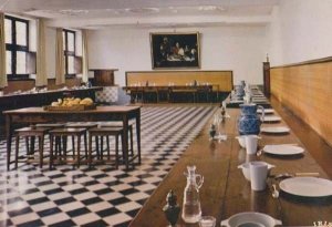 English Convent Refectory Kitchen Vintage Belgium Brugge Postcard