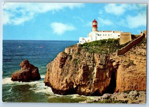 Portugal Postcard Lighthouse of Cape St. Vincent Sagres Algarve 1972 Vintage
