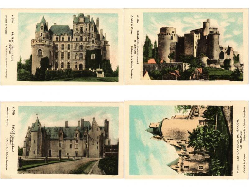 CASTLES CHATEAUX FRANCE 130 CPA COLLECTION PAUTAUBERGE