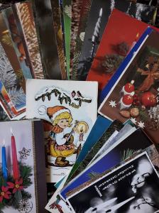 Lot 200+ postcards winter seasonal greetings all candles New Year / Christmas