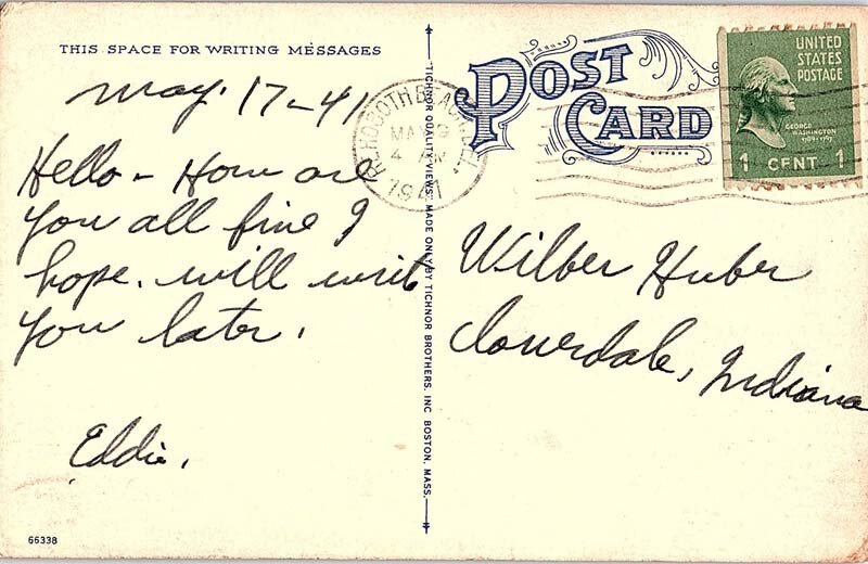 Postcard HOTEL SCENE Rehoboth Beach Delaware DE AI9050