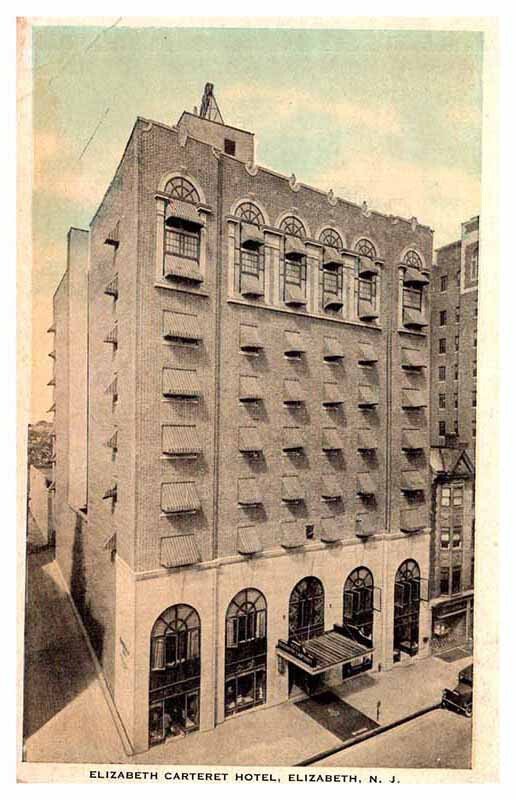 Postcard HOTEL SCENE Elizabeth New Jersey NJ AR0704