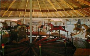 Amusement Minden Nebraska Pioneer Village Merry Go Round Teich Postcard 3881