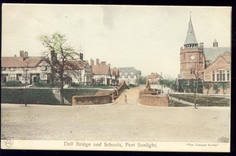 cheshire, PORT SUNLIGHT, Dell Bridge and Schools (1910s)