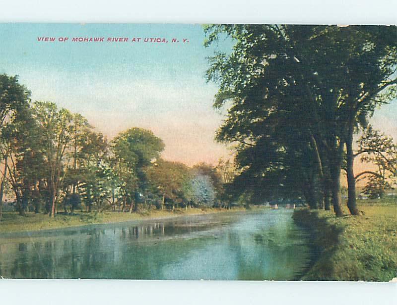 DividedBack WATER SCENE Utica New York NY hk3277 United States New York Utica, Postcard