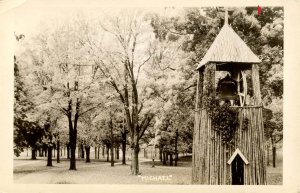 WI - Nashotah. Michael in the Belfry at the Seminary.   RPPC