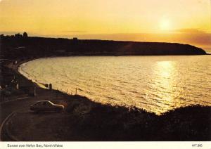 BR83324 sunset over nefyn bay north wales car  wales