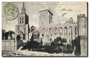 Old Postcard Avignon N D Des Doms Cathedral and Tower Campane