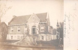 Library Marengo IA USA Postcard