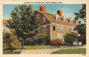 Longfellow's Wayside Inn South Sudbury, Mass, USA Unused 