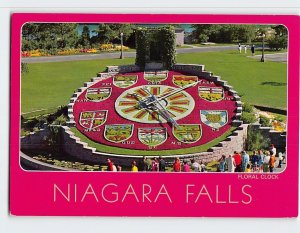 Postcard Hydro's Floral Clock Niagara Falls Ontario Canada