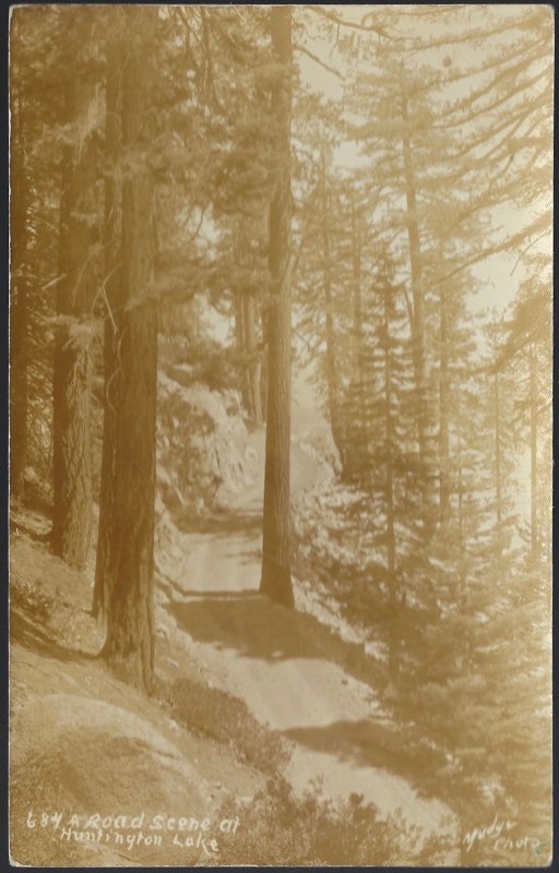 A ROAD SCENE AT HUNINGTON LAKE THE CALIFORNIA SIERRAS