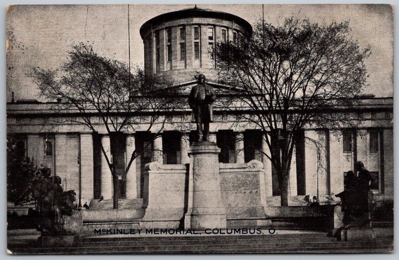 Columbus Ohio 1908 Postcard State Capitol And McKinley Memorial