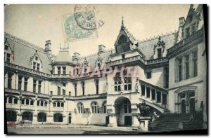 Old Postcard Pierrefonds Chateau Court of honor