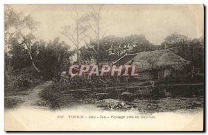 Old Postcard Tonkin Dap Cau Dap Cau Landscape near