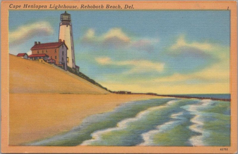 Postcard Cape Henlopen Lighthouse Rehoboth Beach DE