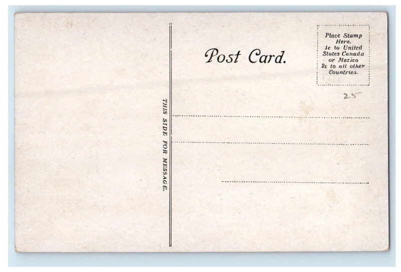 c1910's Post Office Building Street View Auburn Maine ME Antique Postcard