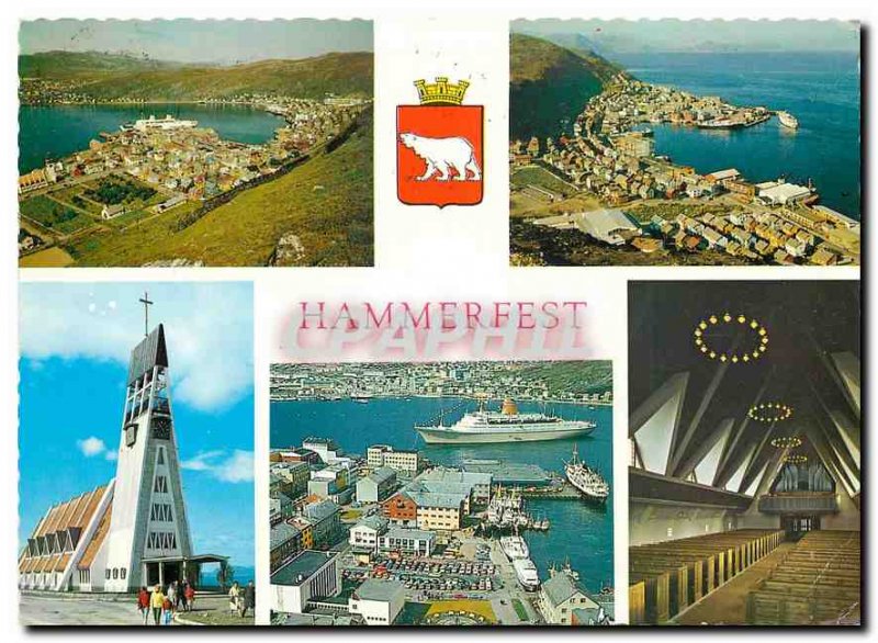 Modern Postcard Hammerfest Norway