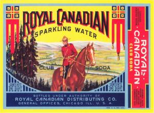 Royal Canadian Club Soda Mountie RCMP Advertising Repro Postcard