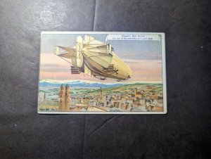 Germany Aviation Zeppelin Trading Cards Postcard Parseval French Dirigible