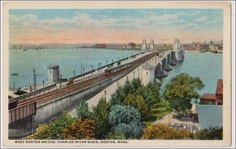 West Boston Bridge, Charles River Basin, Boston Mass