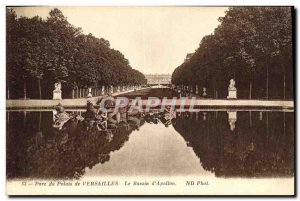 Old Postcard Park of the Palace of Versailles Basin of Apollo