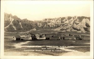 Cedar Pass Badlands National Park SD Real Photo Postcard