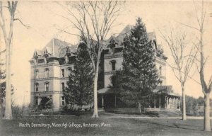 MA, Amherst MASSACHUSETTS AGRICULTURAL COLLEGE~North Dormitory c1910's Postcard