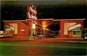 PA, Pittsburgh, Pennsylvania, Phoenix Motel, Night scene, Dexter Press No. 17365