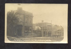 RPPC GLASGOW MISSOURI DOWNTOWN STREET SCENE STORES MO. REAL PHOTO POSTCARD