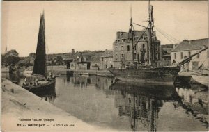 CPA QUIMPER - Le Port en aval (143947)