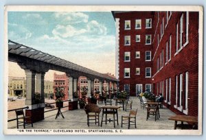 Spartanburg South Carolina Postcard One The Terrace Cleveland Hotel 1920 Vintage