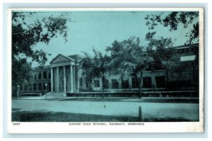1930 Entrance of Junior High School, Kearney, Nebraska NE Vintage Postcard 