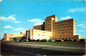 Methodist Hospital Lubbock Texas TX Old Cars Postcard PM Slaton Cancel WOB Note  