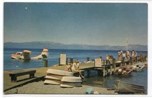 Seaplane Float Plane Homewood Resort Pier Lake Tahoe California postcard