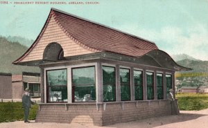 Vintage Postcard 1910's Permanent Exhibit Building Ashland Oregon Edward H. Mitc