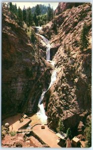 Postcard - Famous Seven Falls, South Cheyenne Canyon - Colorado Springs, CO