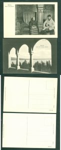 Sweden 1915. 2 Cards Town: Rattvik.View.Petersborg Couple Smoking Pipe. Unused
