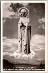 Maria Do Rosario De Fatima Que Se Na Igreja Lisboa Portugal RPPC Photo Postcard