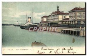 CPA Calais La Harbor station Boat Train