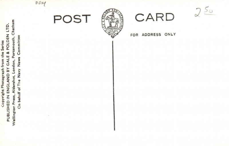 Postcard British Royal Navy HMS Apollo RPPC Photo - Gale Polden