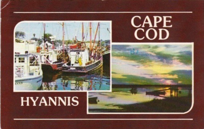 Massacusetts Cape Cod Hyannis Fishing Boats and Sunset