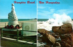 New Hampshire Hampton Beach Marine Memorial & Heavy Surf 1971