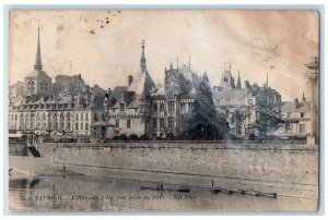 c1910 The Town Hall View Taken From The Pont Saumur France Postcard 