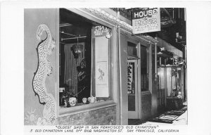 J68/ San Francisco California Postcard RPPC c40-50s Chinatown Old Shop 154